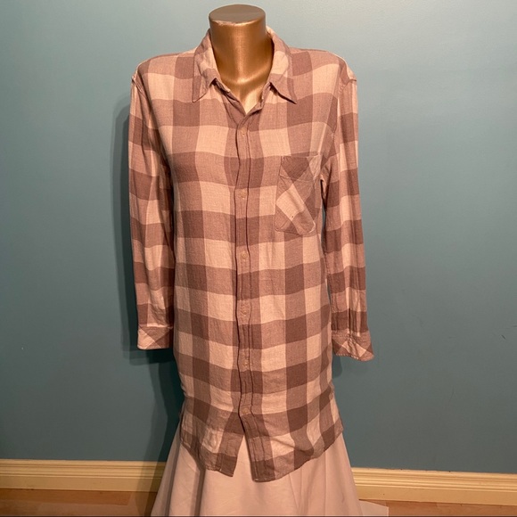 TNA oversized plaid shirt